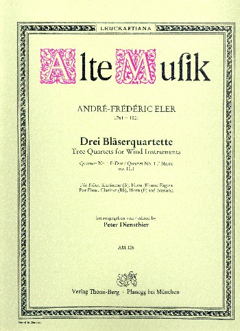 Quartett F-Dur op.11,1  für Flöte, Klarinette, Horn und Fagott  Stimmen