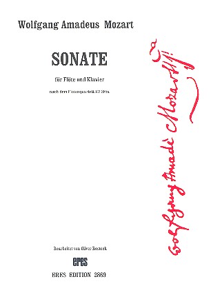Sonate nach dem Flötenquartett KV 285a&nbsp;&nbsp;für Flöte und Klavier&nbsp;&nbsp;