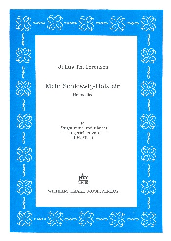 Mein Schleswig-Holstein  für Gesang und Klavier  Partitur