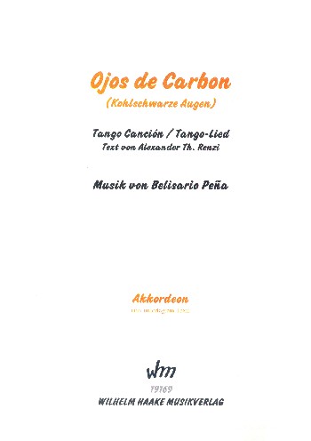 Ojos de Carbon  für Akkordeon (mit Text, dt)  