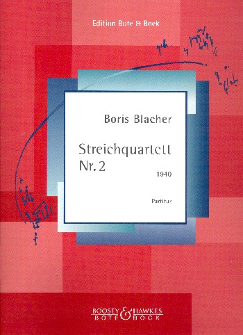 Quartett Nr.2 op.16&nbsp;&nbsp;für Streichquartett&nbsp;&nbsp;Partitur
