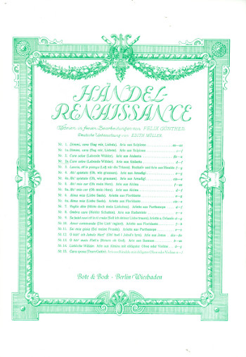 Care selve  für Gesang (tief) und Klavier  Partitur (dt/it)