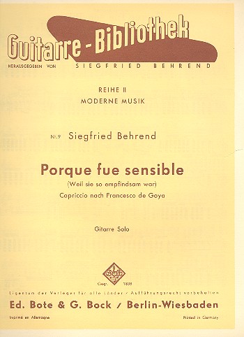 Porque fue sensible  für Gitarre  