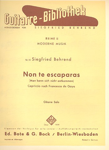 Non te escaparas  für Gitarre  