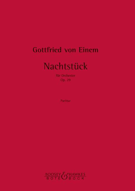 Nachtstück op. 29  Orchester  Studienpartitur
