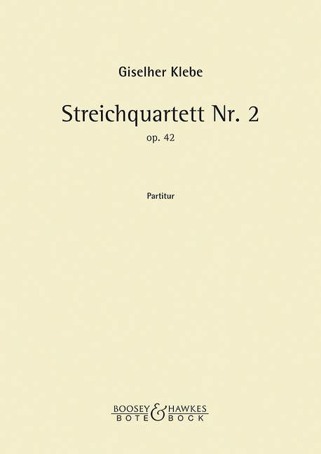 Streichquartett Nr.2 op.42  Studienpartitur  