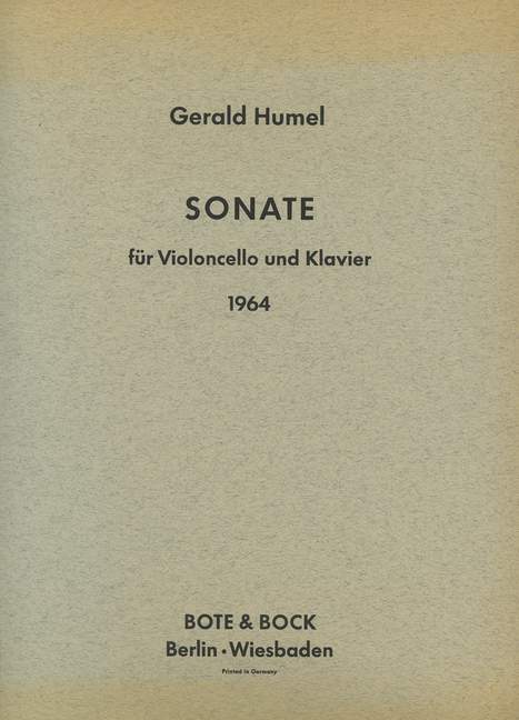 Sonate  Violoncello und Klavier  