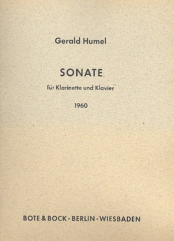 Sonate&nbsp;&nbsp;für Klarinette und klavier&nbsp;&nbsp;