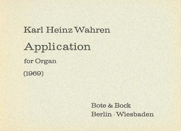 Application  Orgel  