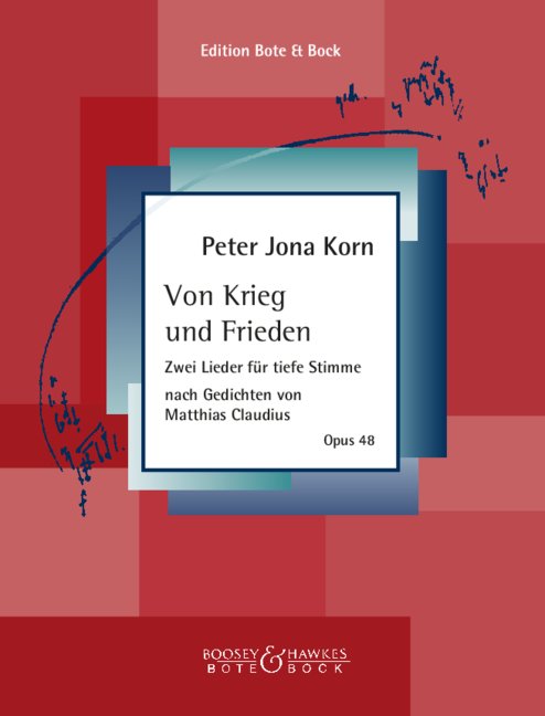 Von Krieg und Frieden op. 48  tiefe Singstimme und Klavier  