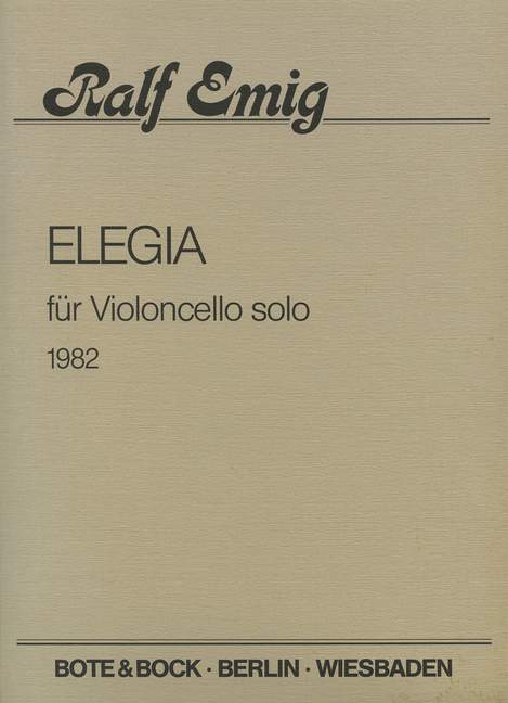 Elegia  Violoncello  