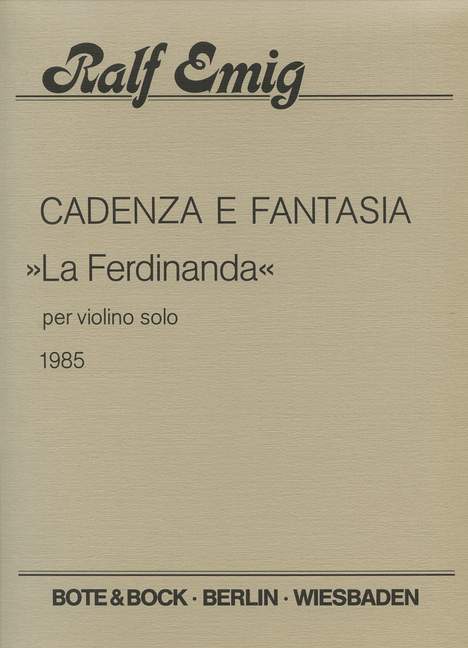 Cadenza e Fantasia  Violine  