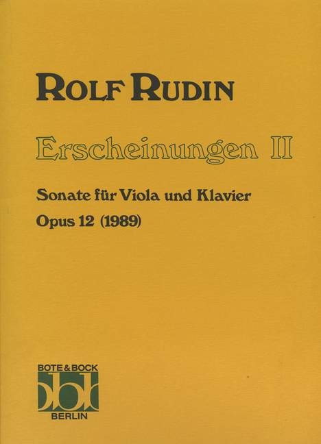 Erscheinungen II op. 12&nbsp;&nbsp;Viola und Klavier&nbsp;&nbsp;