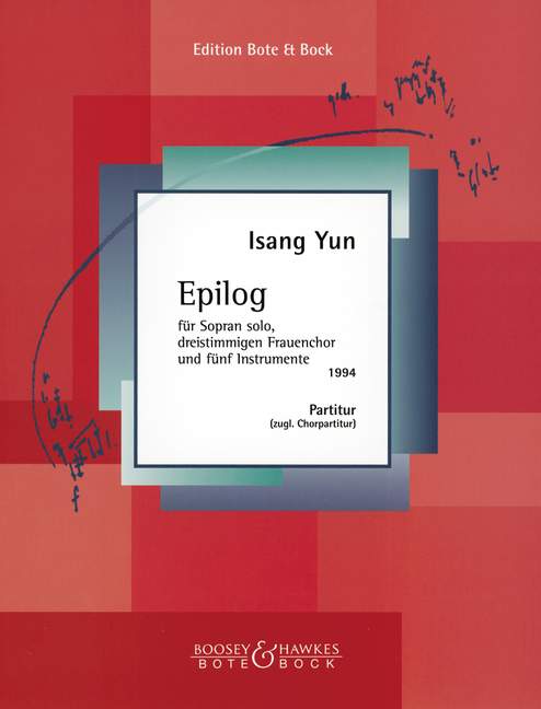 Epilog  für Sopran, Frauenchor und 5 Instrumente  Partitur (=Chorpartitur)