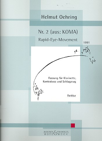 Nr.2 aus Koma  für Klarinette, Kontrabass und Schlagzeug  Partitur