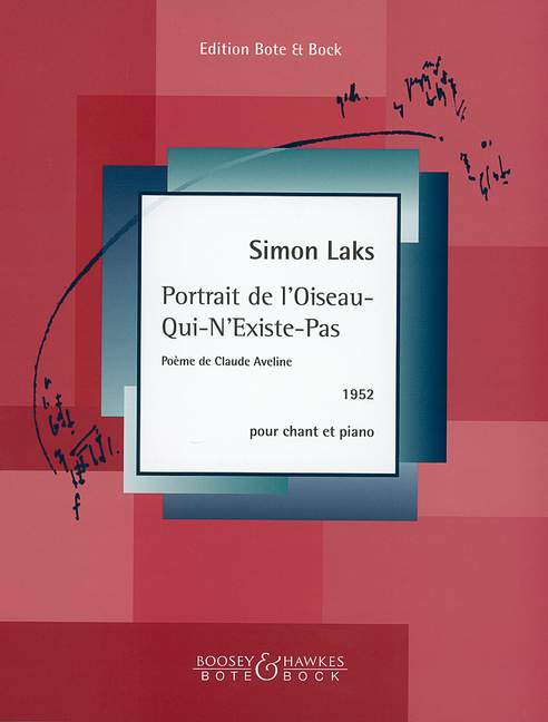 Portrait de l'oiseau-qui-n'existe-pas  für Gesang und Klavier  Partitur