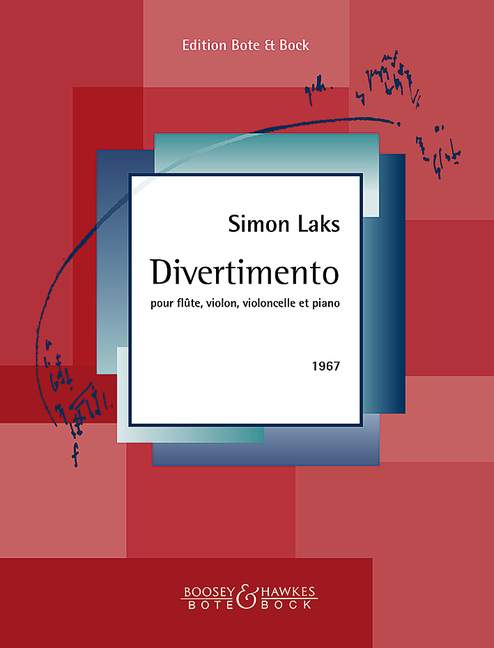 Divertimento  pour flûte, violon, violoncelle et piano  partition et parties