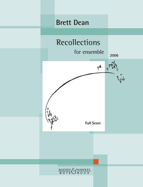 Recollections  for clarinet, horn, piano, percussion, violin, viola, cello, double b.  score in C