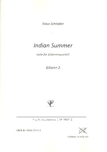 Indian Summer für 4 Gitarren, Bass  und Percussion  Gitarre 2