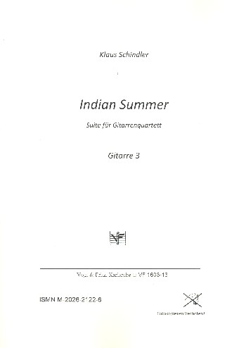 Indian Summer für 4 Gitarren, Bass  und Percussion  Gitarre 3