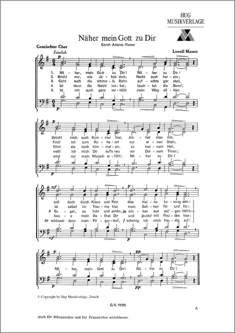 Näher mein Gott zu dir  für gem Chor a cappela  Partitur