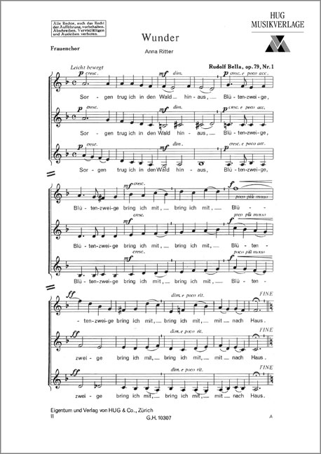 Bella, Rudolf  Wunder  Frauenchor