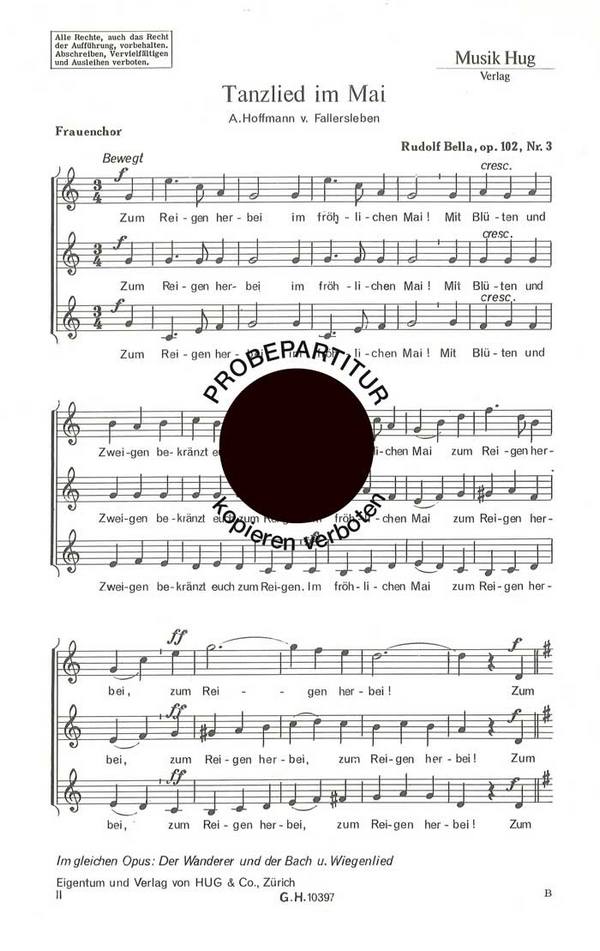 Bella, Rudolf  Tanzlied im Mai  Frauenchor