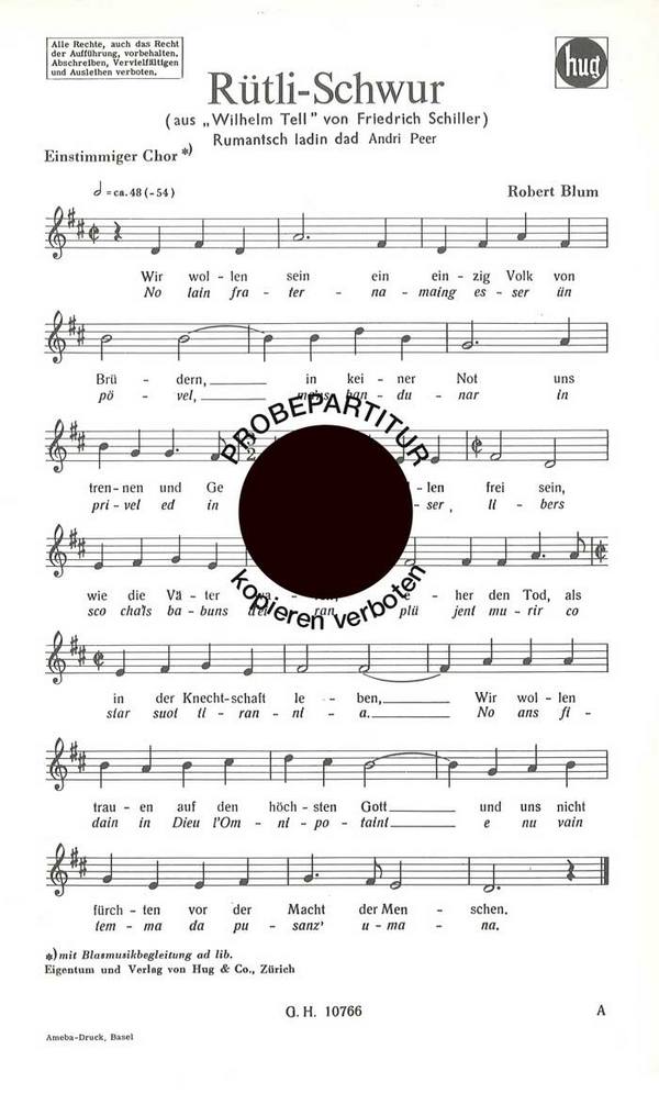 Blum, Robert&nbsp;&nbsp;Rütli-Schwur&nbsp;&nbsp;gemischter Chor