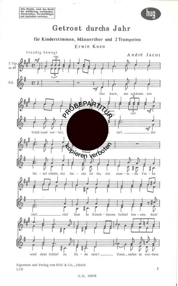 Jacot, Andre&nbsp;&nbsp;Getrost durchs Jahr&nbsp;&nbsp;Männerchor