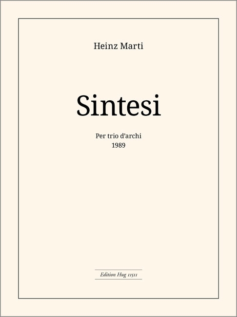 Sintesi  für Violine, Viola und Violoncello  Partitur und Stimmen