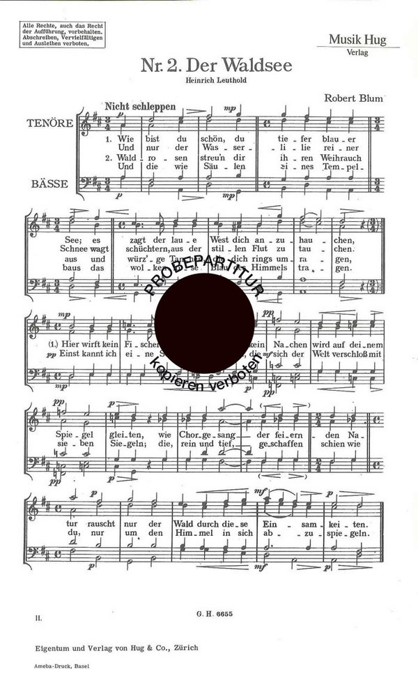 Blum, Robert&nbsp;&nbsp;Wasdsee&nbsp;&nbsp;Männerchor