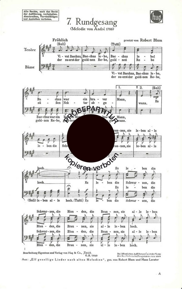 Blum, Robert&nbsp;&nbsp;Rundgesang&nbsp;&nbsp;Männerchor