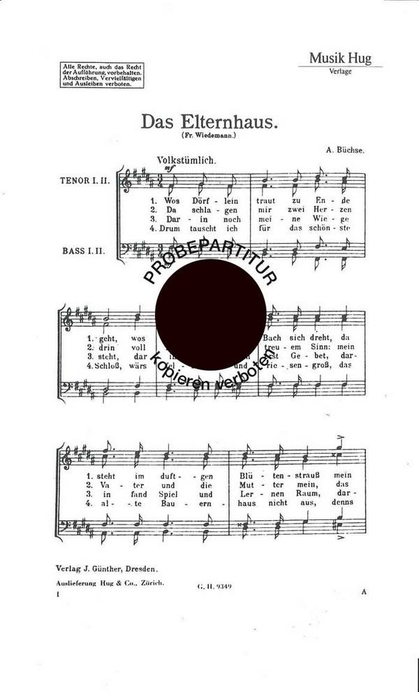 Al. Büchse  Elternhaus  Männerchor