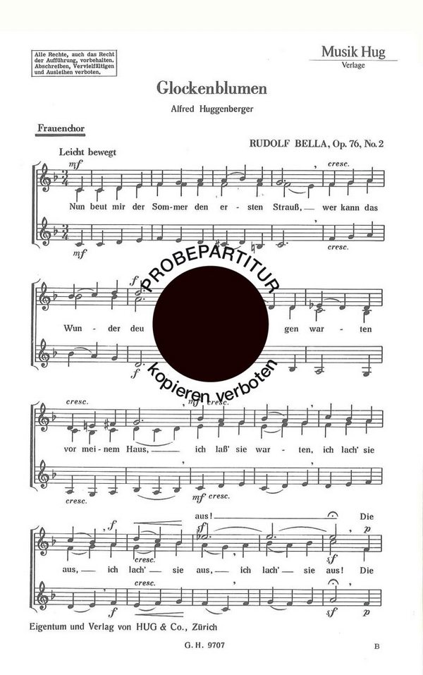 Bella, Rudolf  Glockenblumen  Frauenchor