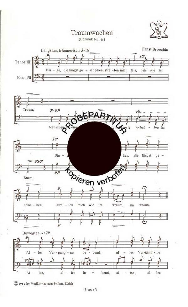 Ernst Bröchin&nbsp;&nbsp;Traumwachen&nbsp;&nbsp;Männerchor