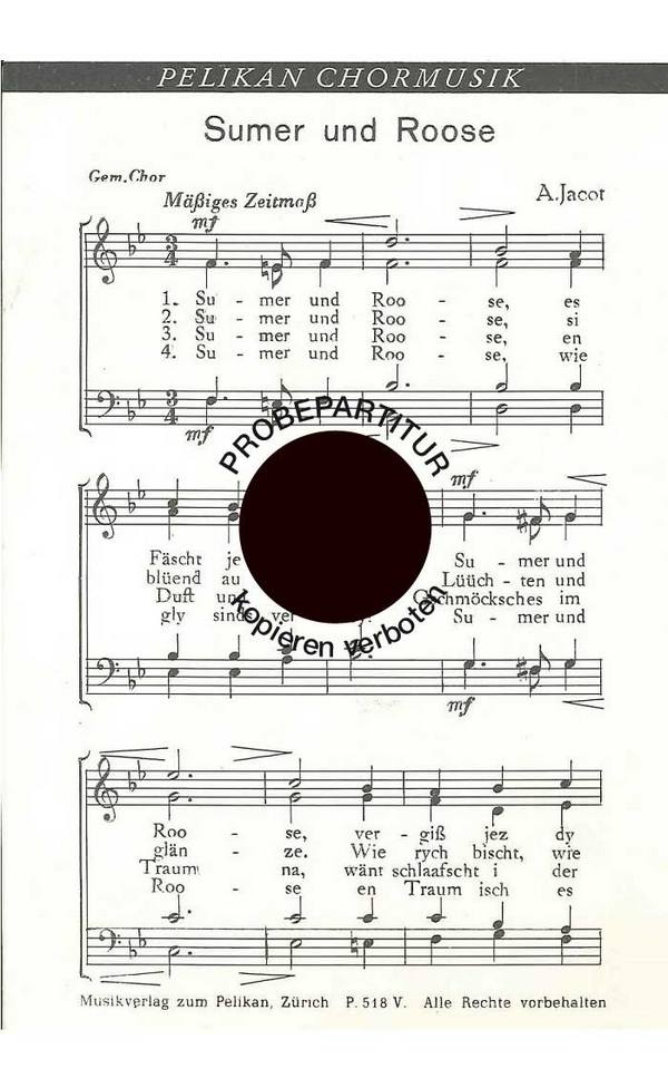 Andre Jacot  Sumer und Roose  Gemischter Chor