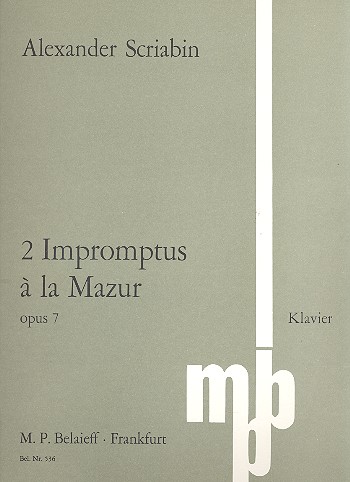 2 Impromptus à la Mazur op.7  für Klavier  