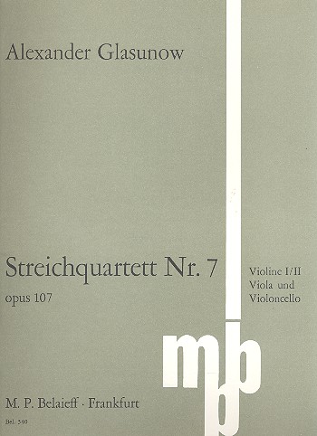 Streichquartett Nr.7 op.107&nbsp;&nbsp;für Streichquartett&nbsp;&nbsp;Stimmen