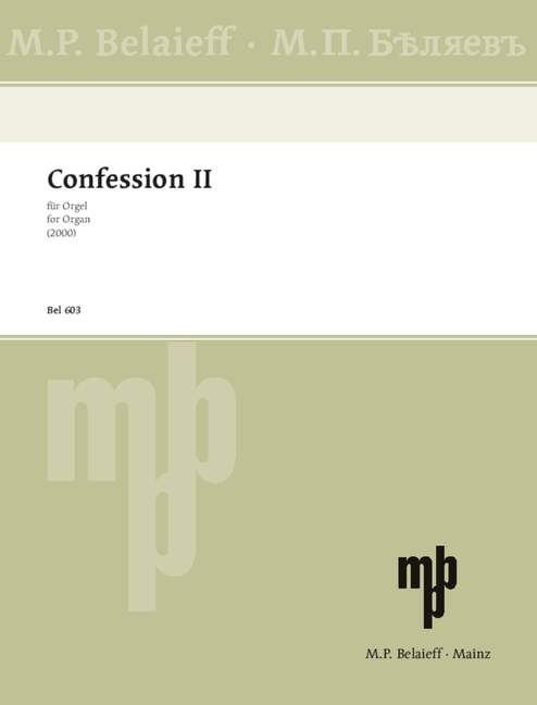 Confession II  für Orgel  
