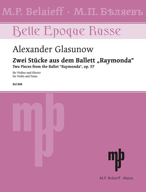 2 Stücke aus dem Ballett Raymonda  für Violine und Klavier  