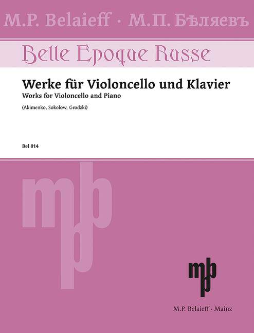 Werke&nbsp;&nbsp;für Violoncello und Klavier&nbsp;&nbsp;