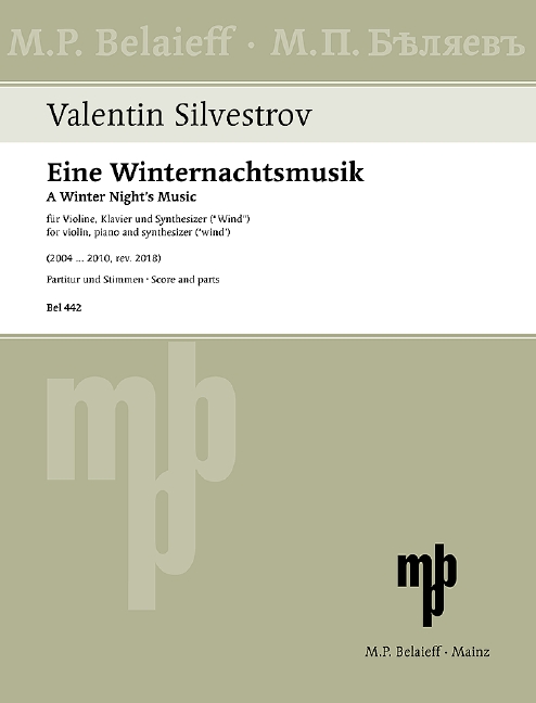 Eine Winternachtsmusik  für Violine, Klavier und Synthesizer (Wind)  Partitur und Stimmen