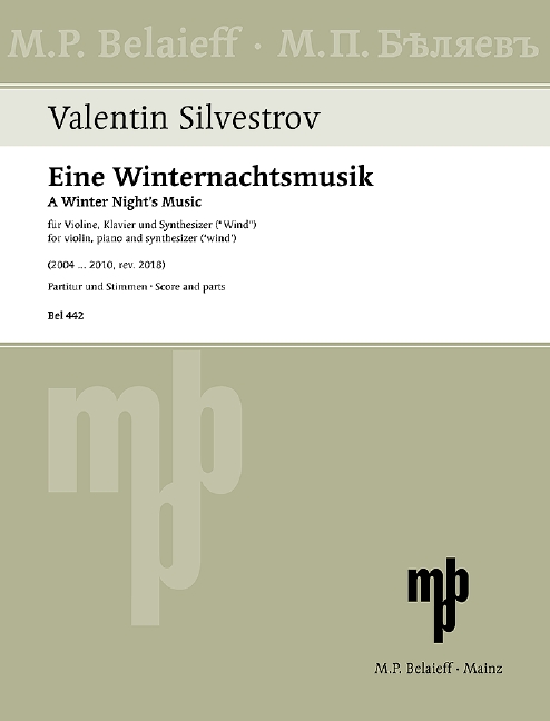 Eine Winternachtsmusik  für Violine, Klavier und Synthesizer (Wind)  Partitur und Stimmen