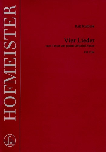 4 Unterrichtslieder für Gesang und  Klavier  