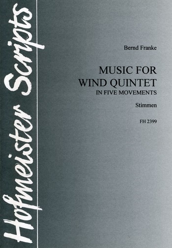 Music for wind quintet für  Flöte, Oboe, Klarinette, Horn und Fagott  Stimmensatz