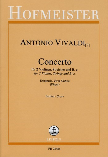Concerto für 2 Violinen, Streicher und Bc&nbsp;&nbsp;Partitur&nbsp;&nbsp;