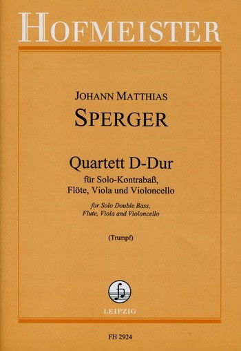 Quartett D-dur für Kontrabass, Flöte,  Viola und Violoncello  