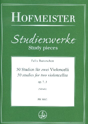 50 Studien op.7 Band 3 (Nr.40-50)  für 2 Violoncelli  Spielpartitur