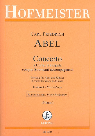 Concerrto à Cornu principale con  piu Stromenti accompagnanti  für Horn und Klavier