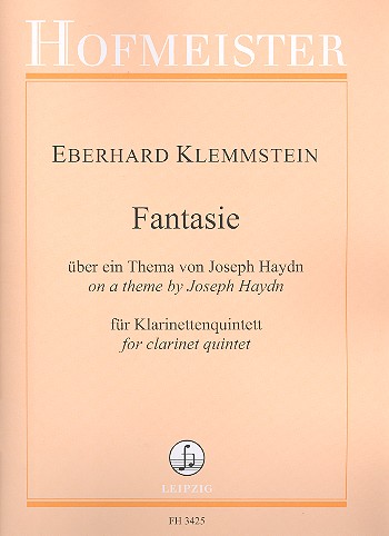 Fantasie über ein Thema von Joseph Haydn&nbsp;&nbsp;für Klarinette, 2 Violinen, Viola und Violoncello&nbsp;&nbsp;Partitur und Stimmen